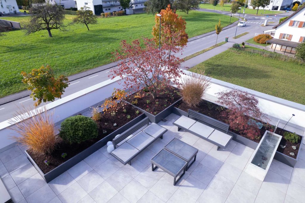 Dachgarten von oben